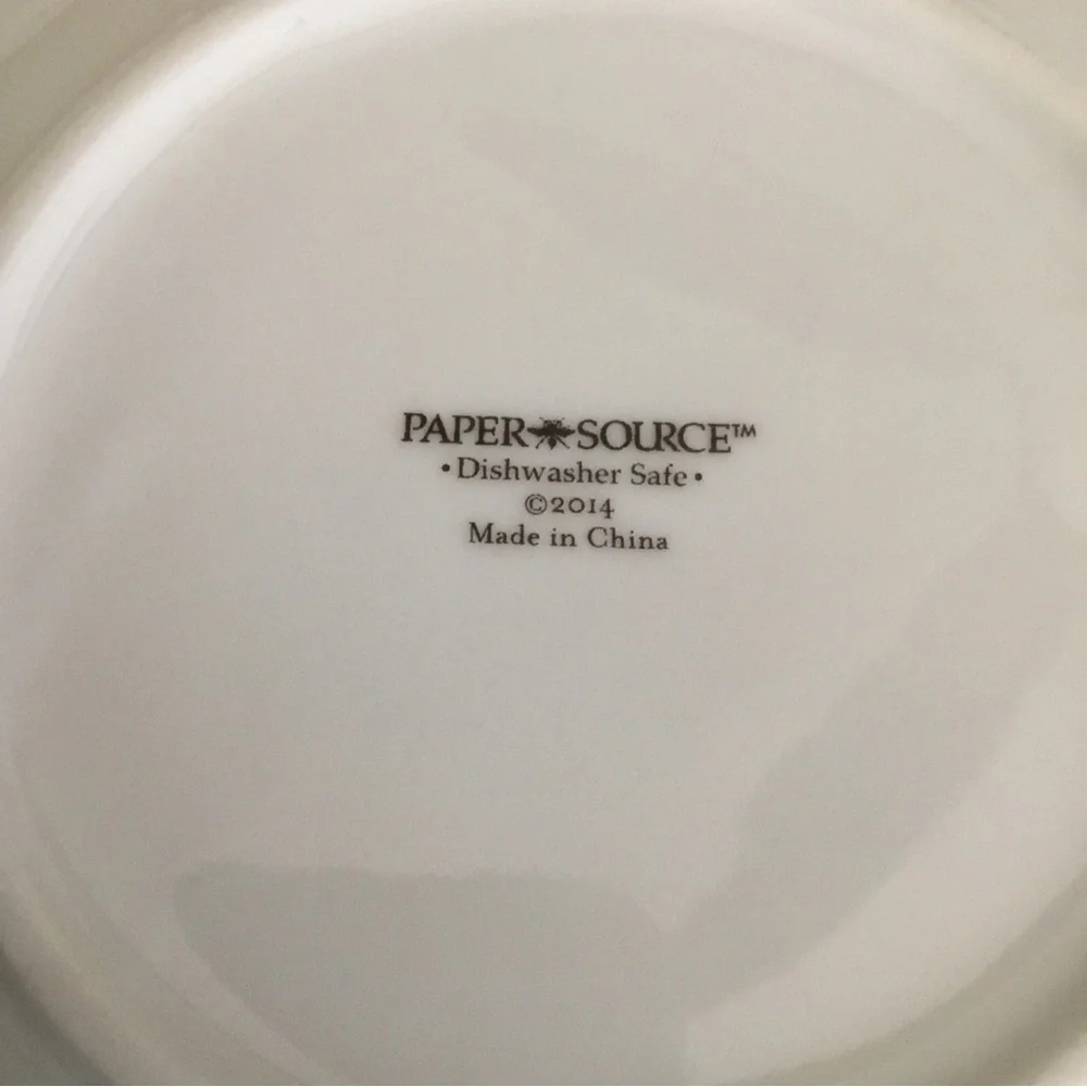 Paper Source Farmhouse Side Appetizer Plates Typography Fall Farmers Market 2014